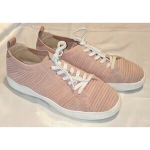 Lucky Brand Shannia Casual Sneakers Pink Ribbed Tennis Shoes Washable Size 10 M